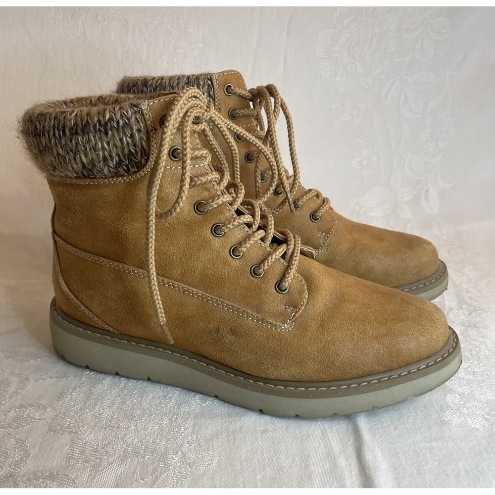 Hiking Boots Tan Wheat Womens Size 7 Winter Ankle Chukka Boots Kohls Sonoma